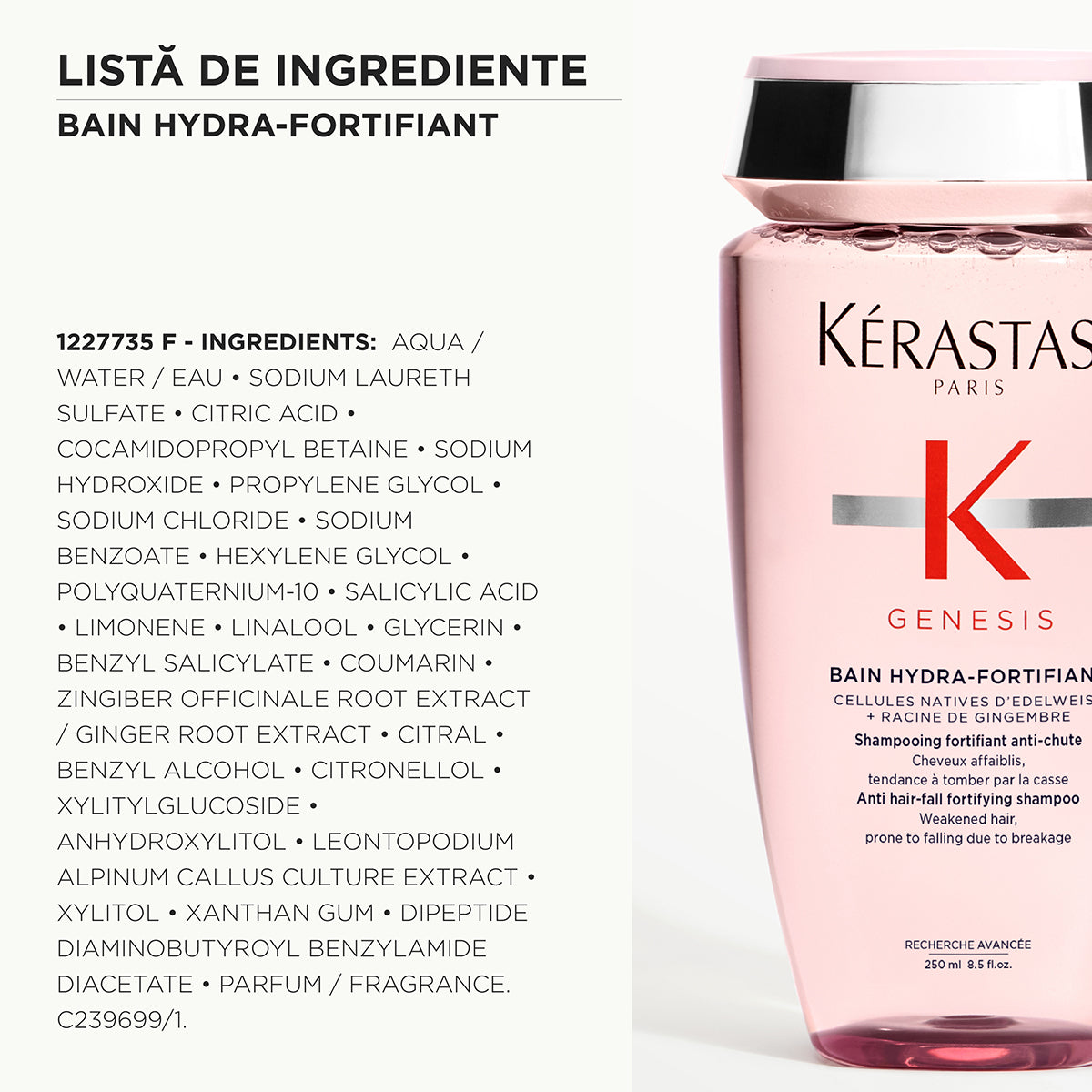 Sampon pentru par gras subtiat Kerastase Genesis Bain Hydra-Fortifiant 250ml