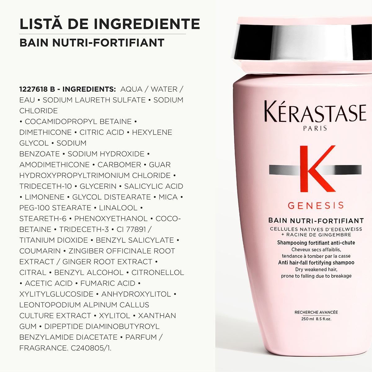 Sampon pentru par uscat Kerastase Genesis Bain Nutri-Fortifiant Riche 250ml