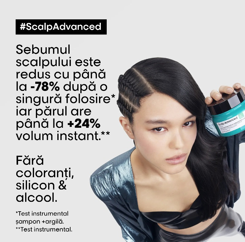 Sampon si Masca 2 in 1 cu argila L'oreal Professionnel Scalp Advanced 250ml