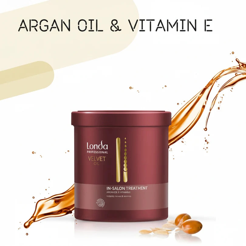 Set Londa Velvet Oil Sampon 1000ml & Masca 750ml - Pachet Hidratant cu Ulei de Argan