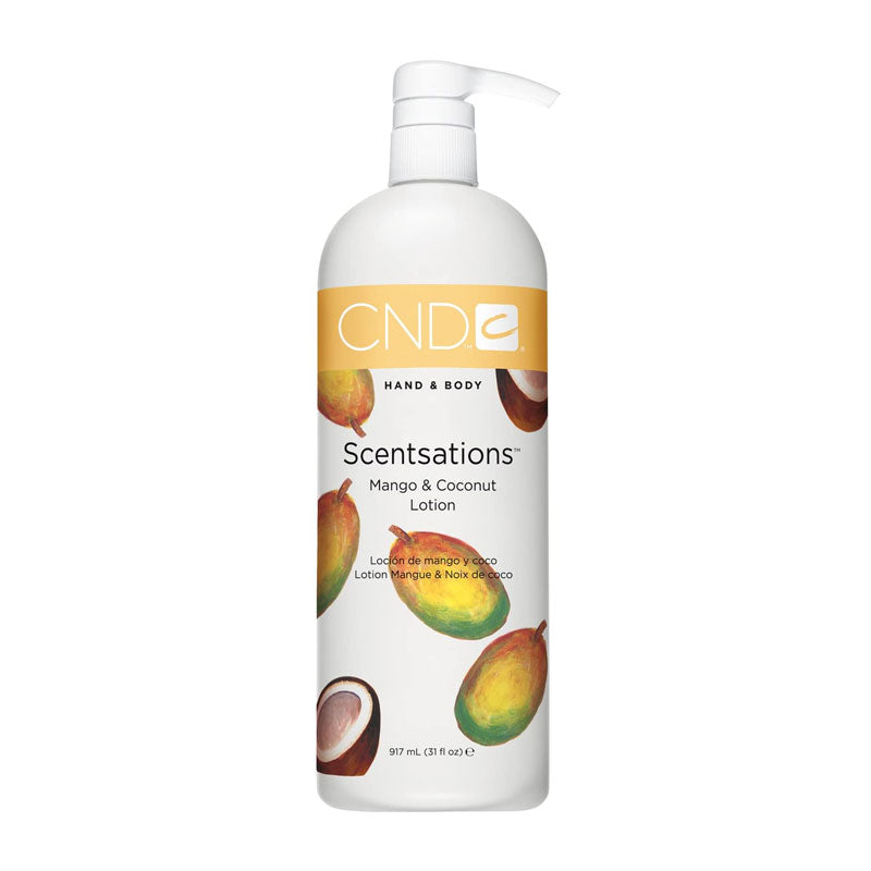 Lotiune hidratanta CND Scentsations Mango & Coconut pentru maini 917 ml
