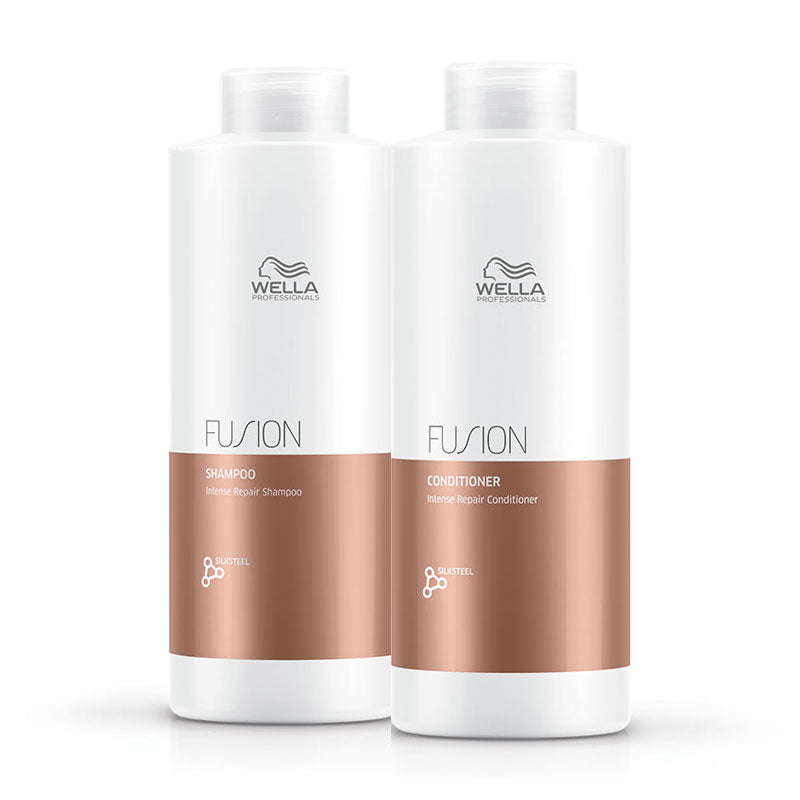 Set Wella Fusion Intense Repair: Sampon 1000ml + Balsam 1000ml