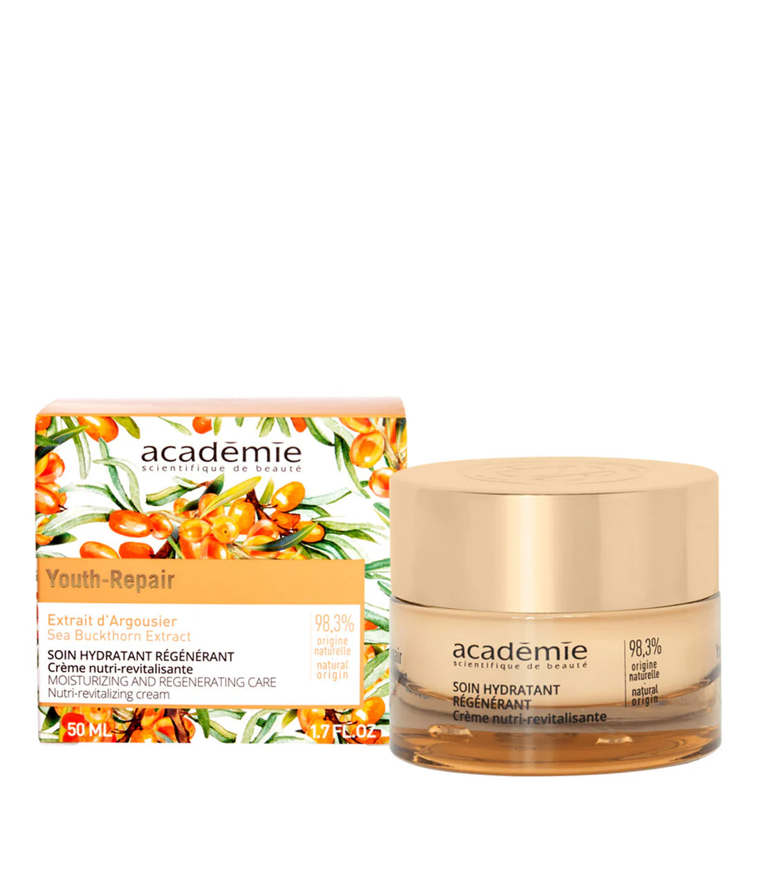 Crema hidratanta regeneranta Academie Youth Repair Soin Hydratant Regenerant cu efect antiage 50ml