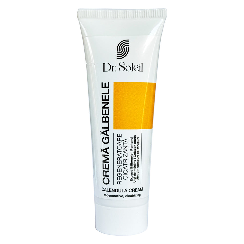 Crema Galbenele Dr. Soleil, cu Pantenol, Ulei de Masline, Colagen Marin si Ulei din Samburi de Struguri, 50 ml, Dr. Soleil