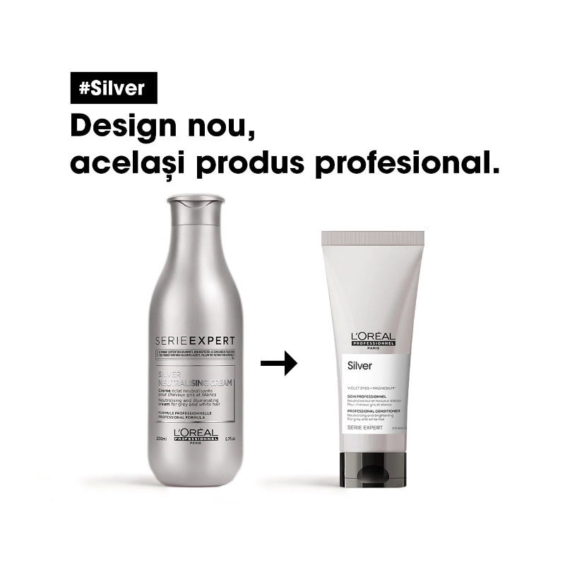 Balsam pentru par carunt sau alb L’Oréal Professionnel Serie Expert Silver 200ml