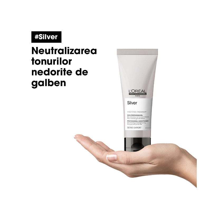 Balsam pentru par carunt sau alb L’Oréal Professionnel Serie Expert Silver 200ml