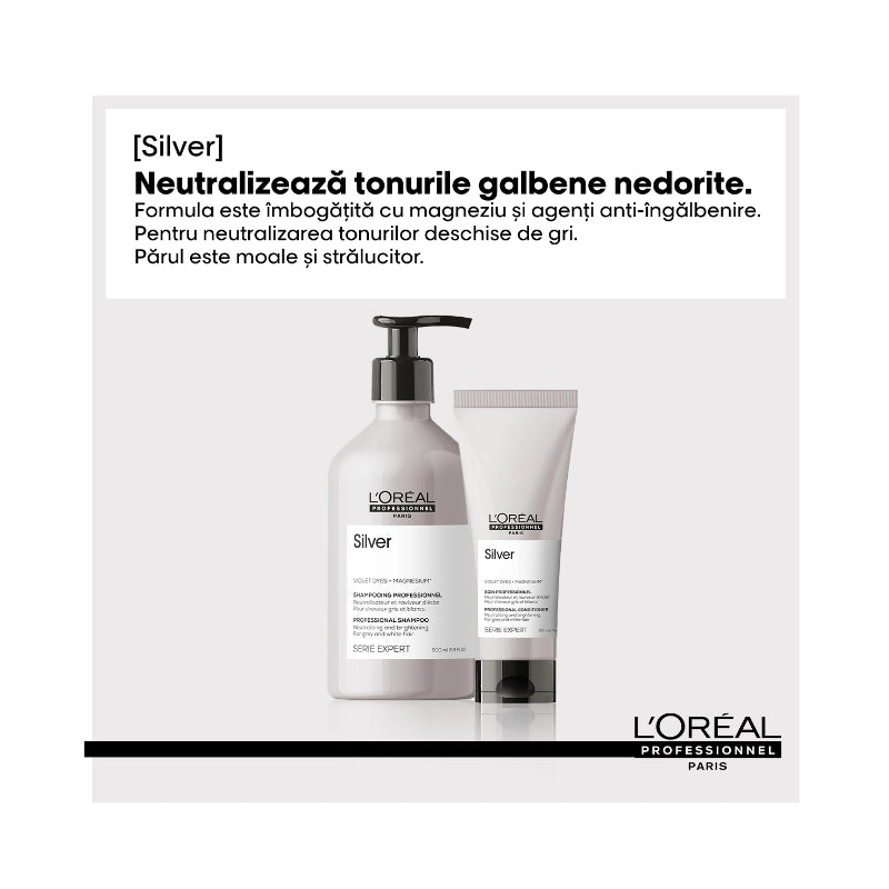Balsam pentru par carunt sau alb L’Oréal Professionnel Serie Expert Silver 200ml