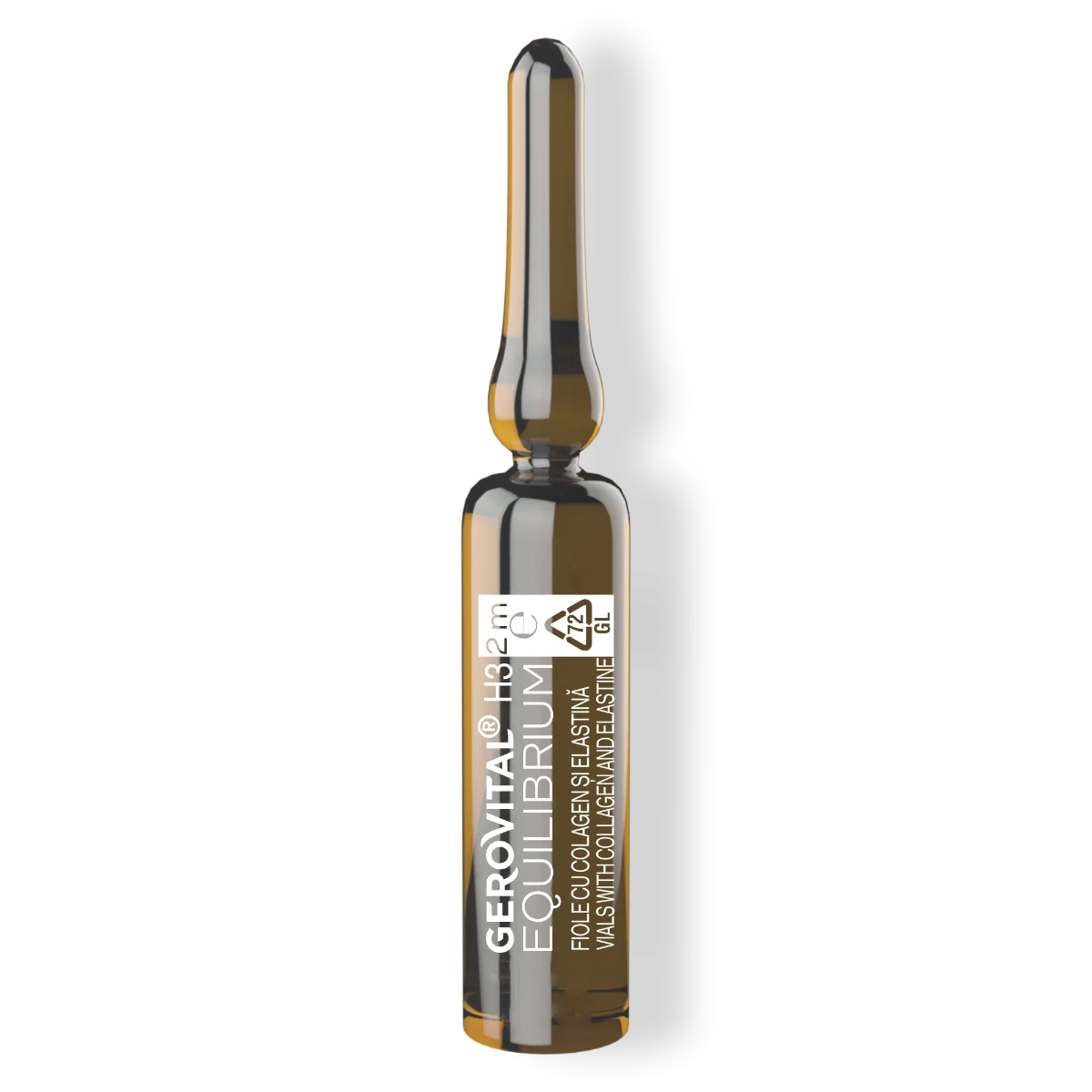 Fiole cu Colagen și Elastină 12% Complex Marin pentru Elasticitate și Reducerea Ridurilor, Gerovital H3 Equilibrium, 20 fiole x 2 ml