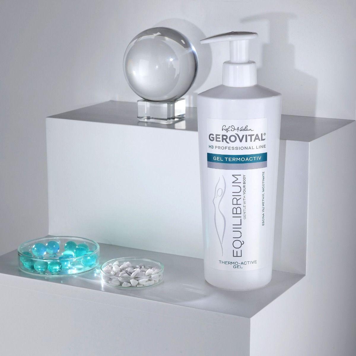 Gel Termoactiv Remodelare Corporală cu Escină pentru Combaterea Celulitei, Gerovital H3 Equilibrium, 500 ml