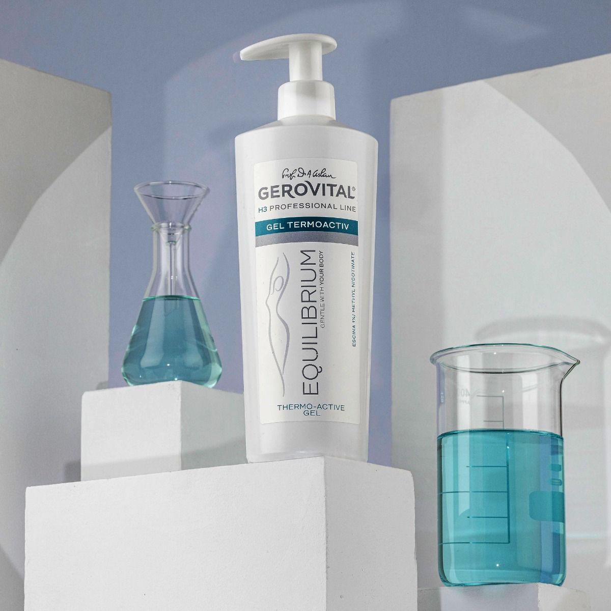 Gel Termoactiv Remodelare Corporală cu Escină pentru Combaterea Celulitei, Gerovital H3 Equilibrium, 500 ml