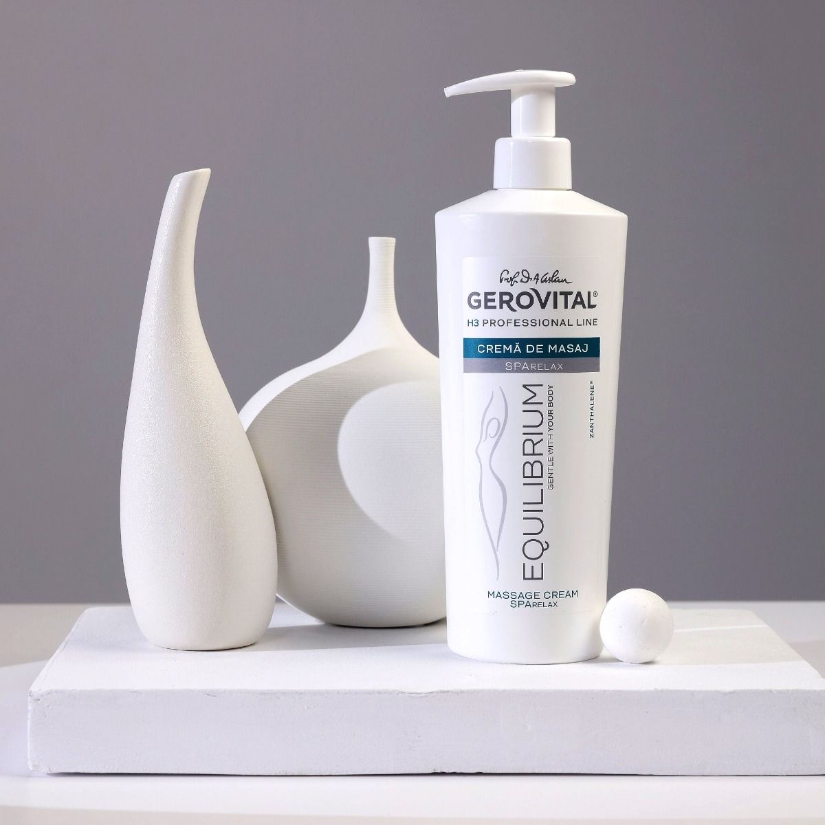Cremă de Masaj Corporal SPArelax pentru Relaxarea și Îngrijirea Pielii cu Zantalene®, Gerovital H3 Equilibrium, 500 ml