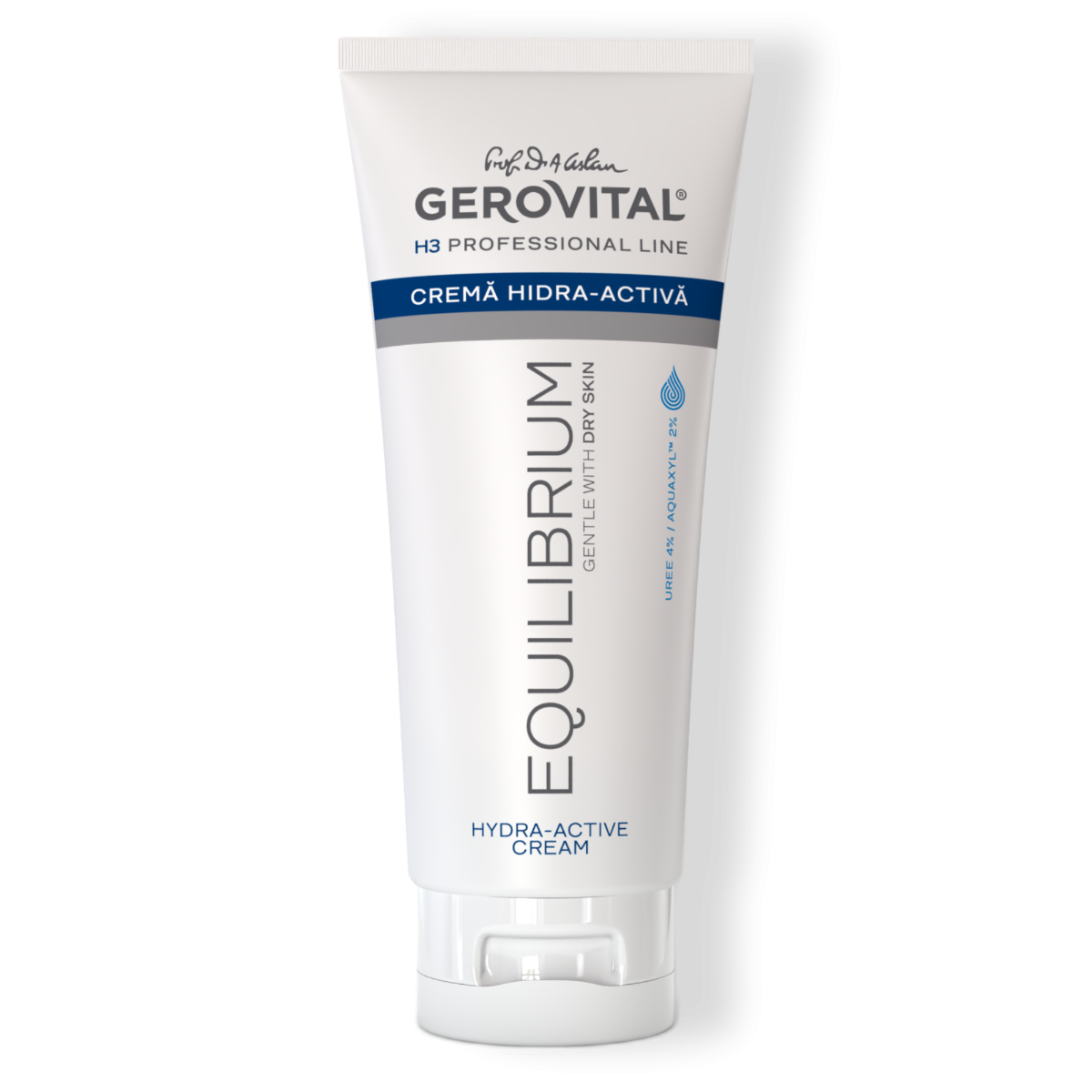 Cremă Hidra-Activă pentru Ten Uscat sau Sensibil cu Uree 4% și Uleiuri Naturale, Gerovital H3 Equilibrium, 200 ml