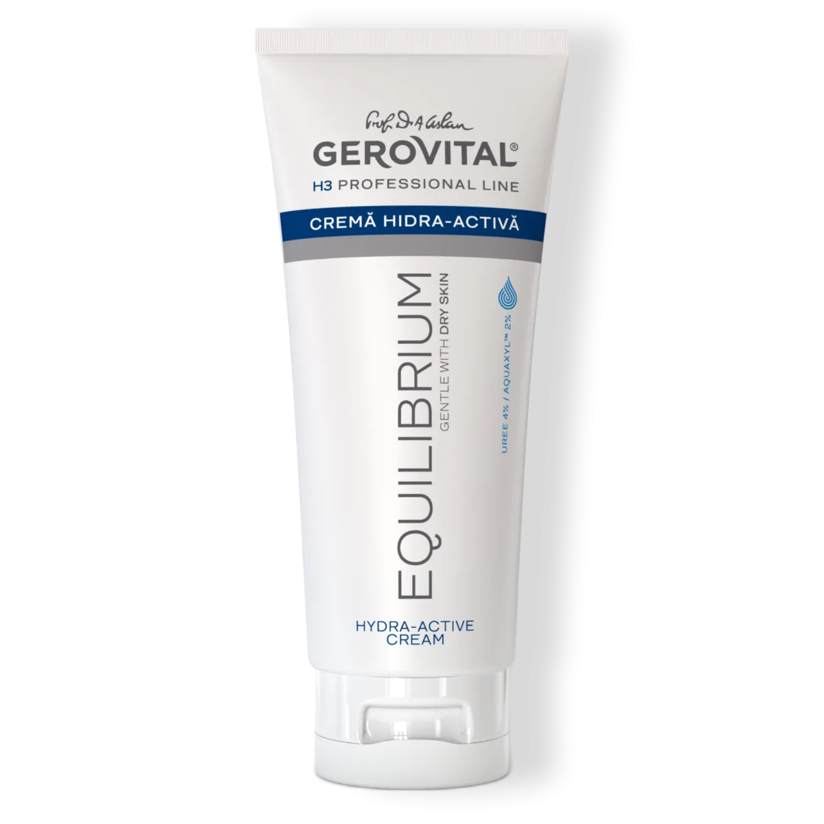 Cremă Hidra-Activă pentru Ten Uscat sau Sensibil cu Uree 4% și Uleiuri Naturale, Gerovital H3 Equilibrium, 200 ml