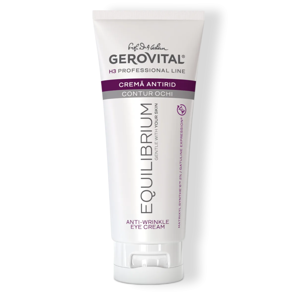 Cremă Antirid Contur Ochi, Atenueaza Cearcanele și Diminueaza Ridurile, Gerovital H3 Equilibrium, 100 ml