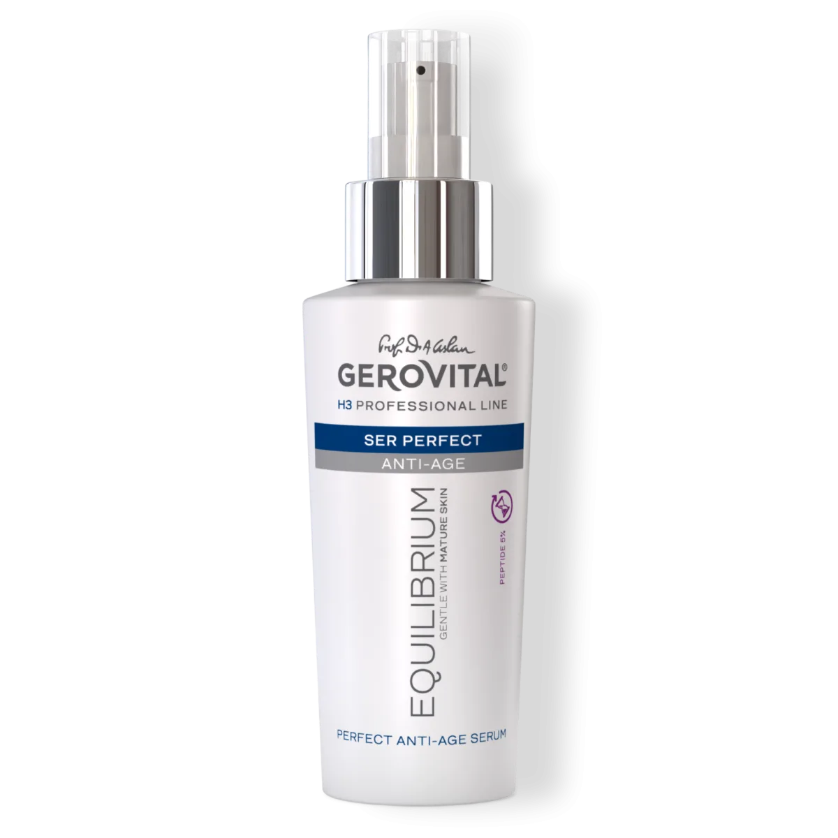 Ser Perfect Anti-Age Antirid și Fermitate pentru Ten Matur, Uscat cu Peptide 5%, Gerovital H3 Equilibrium, 100 ml