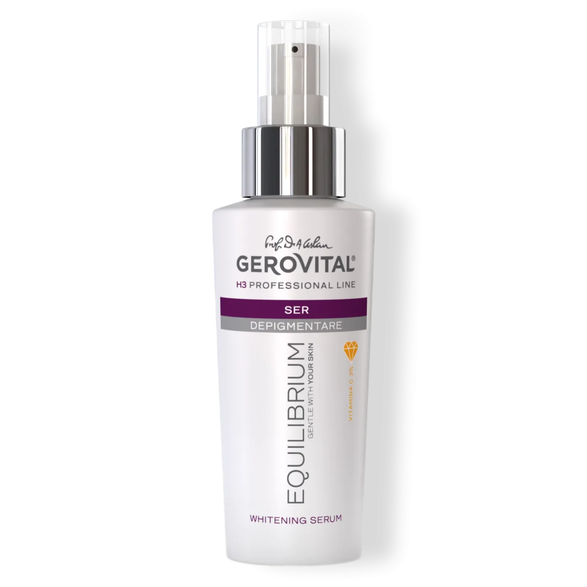 Ser Depigmentare Vitamina C și Niacinamidă pentru Estomparea Petelor și Uniformizarea Tenului, Gerovital H3 Equilibrium, 100 ml