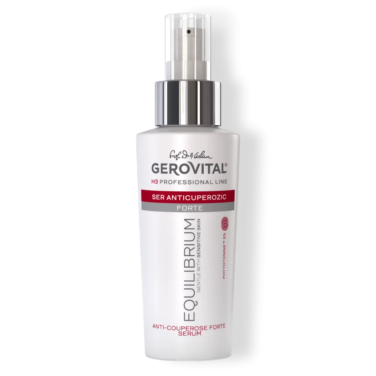 Ser Anticuperozic Forte Calmant și Regenerator pentru Ten Sensibil, cu Phytotonine™ 5%, Gerovital H3 Equilibrium, 100 ml