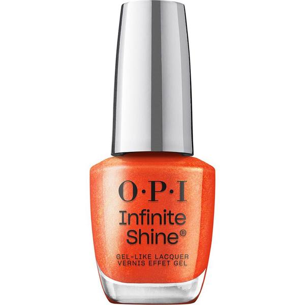 Lac de unghii cu efect de gel OPI Infinite Shine, The New OPIcons Collection, Shock Em Orange, 15 ml