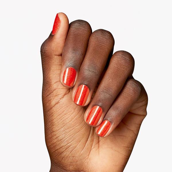 Lac de unghii cu efect de gel OPI Infinite Shine, The New OPIcons Collection, Shock Em Orange, 15 ml