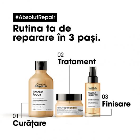 Masca aurie pentru par uscat si deteriorat L’Oréal Professionnel Serie Expert Absolut Repair Gold 500ml