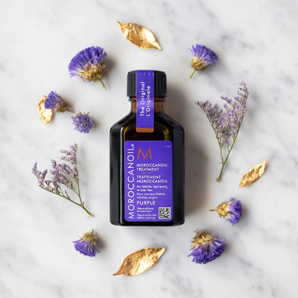 Ulei Argan cu Pigment Violet pentru Par Blond Moroccanoil Purple Oil Treatment 25ml