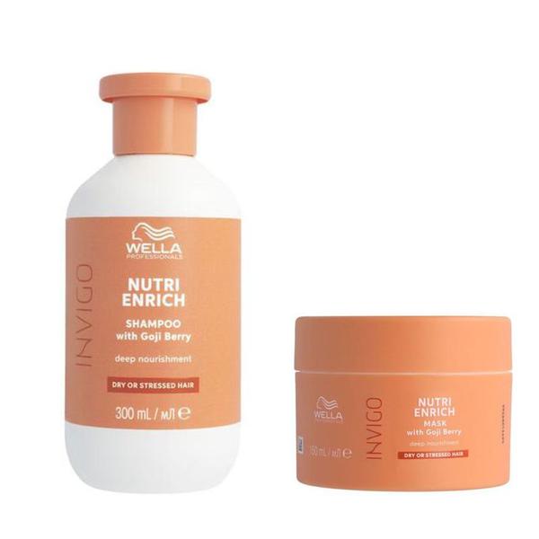 Set Wella Professionals Invigo Nutri-Enrich – Șampon 300 ml și Mască nutritivă 150 ml pentru păr uscat și deteriorat