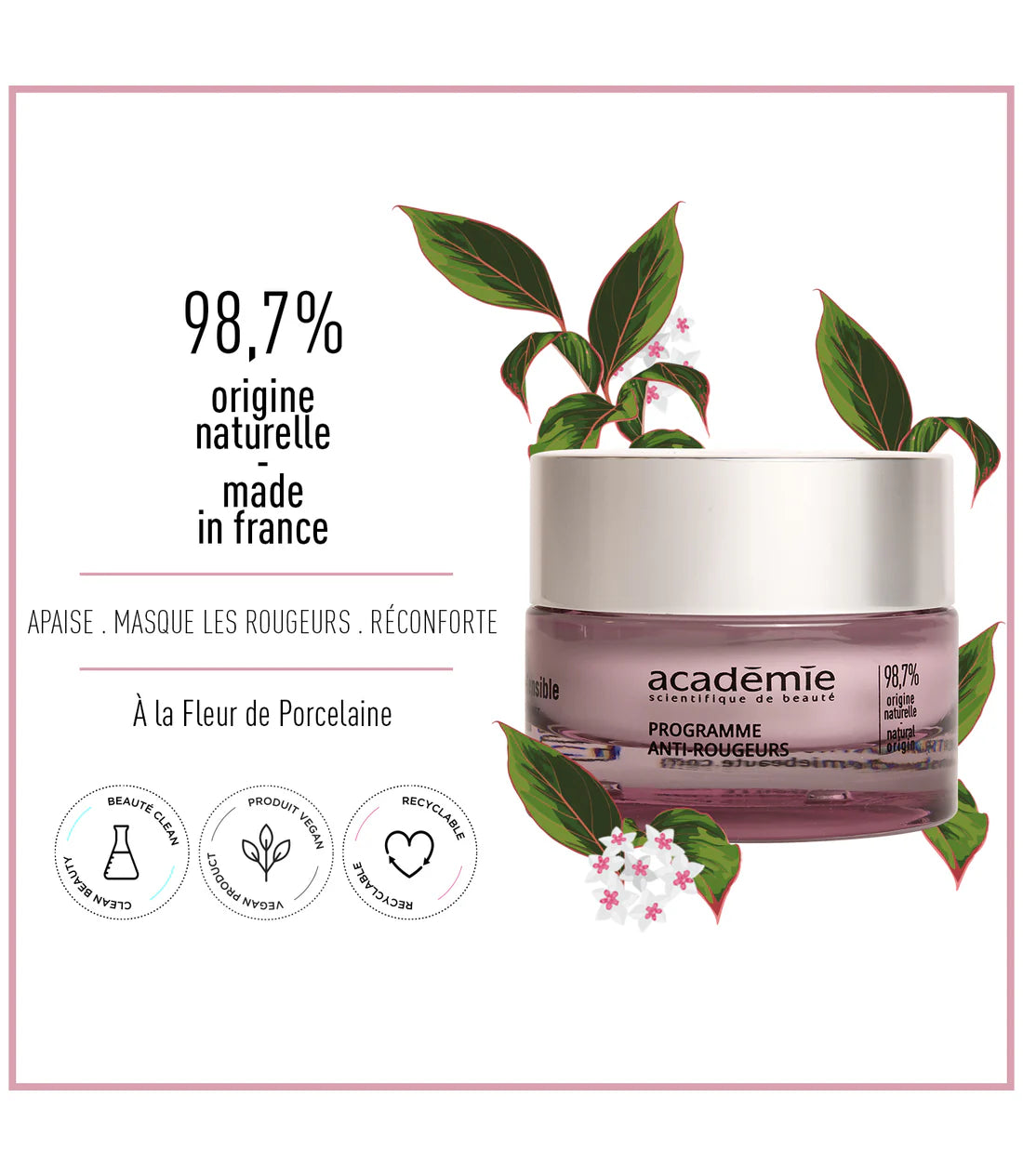 Cremă calmantă pentru ten cuperozic Academie Programme Anti-Rougeurs 50ml