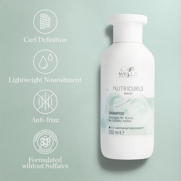 Wella sampon par ondulat Nutricurls Shampoo Waves 250ml