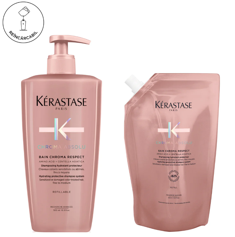 Set Chroma Absolu - Sampon Reincarcabil 500ml si Rezerva 500ml
