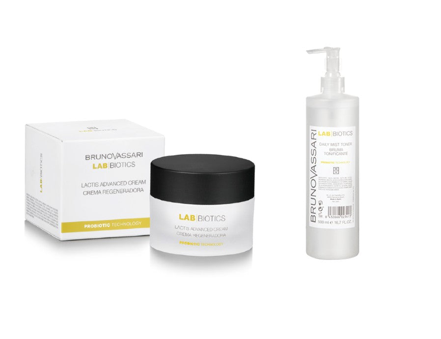 Set elasticitate Bruno Vassari: Lactis Advanced Cream 50ml + Daily Mist Toner 200ml