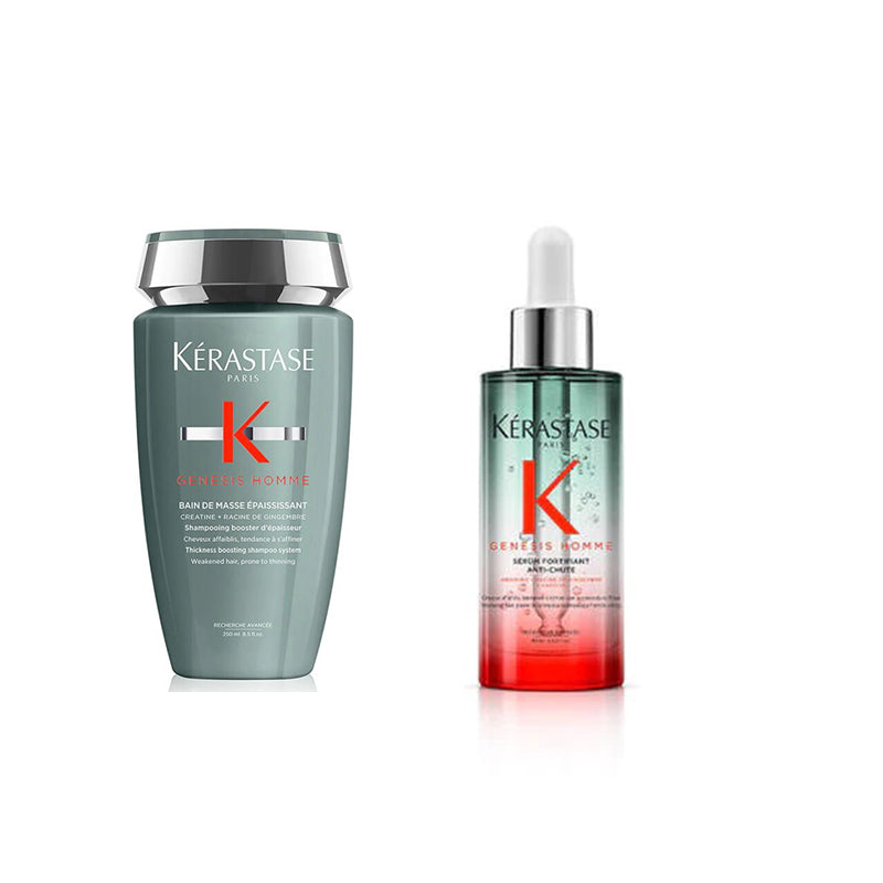 Set impotriva caderii parului Kerastase Homme - Sampon Bain de Masse 250ml + Serum Anti-Chute Fortifiant 90ml