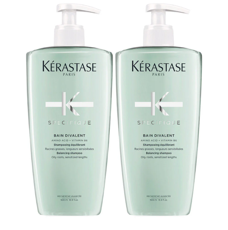 Set 2 x Sampon pentru par gras Kerastase Specifique Bain Divalent 500ml