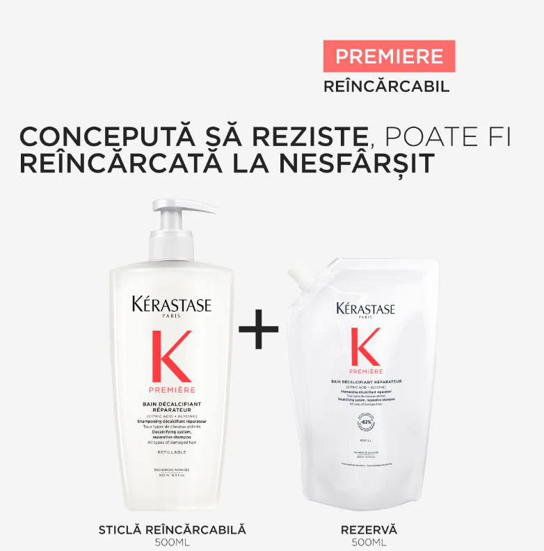 Set Kerastase Premiere Bain Reparateur - Sampon Reincarcabil 500ml si Rezerva 500ml