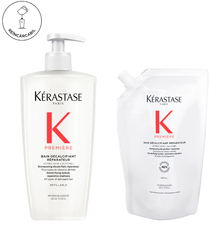 Set Kerastase Premiere Bain Reparateur - Sampon Reincarcabil 500ml si Rezerva 500ml