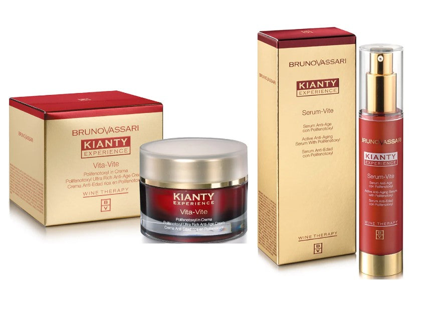 Set anti-imbatranire Bruno Vassari: Vita Vite Kianty 50ml + Serum Vite 50ml