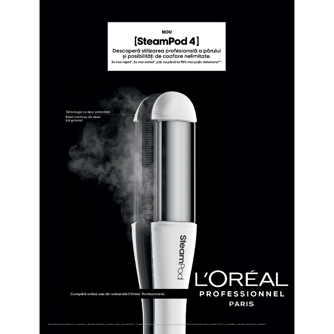 Placa de indreptat si ondulat parul L'Oreal Professionnel Steampod 4.0