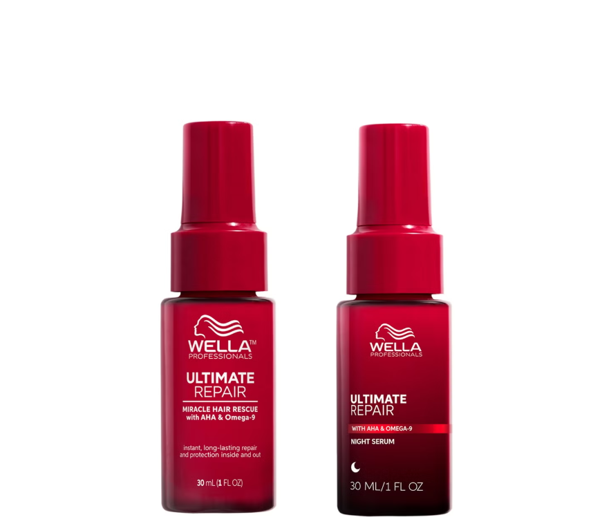 Set reparare fara clatire Wella Ultimate Repair Miracle Rescue 30ml + Night Serum 30ml